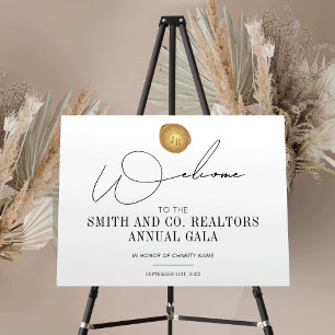 Elegant Script Corporate Welcome Sign Wax Stamp