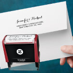 Elegant Script Couple Name Weddings Return Address Self-inking Stamp<br><div class="desc">Create your own custom, personalized, elegant, stylish, modern, state of the art self-inking return address rubber stamp for all your wedding mails - Save the Date, RSVP, reception invitations, and Thank You cards. Simply enter the bride & groom's / wife & husband's names, and address. Elegant return address stamp for...</div>