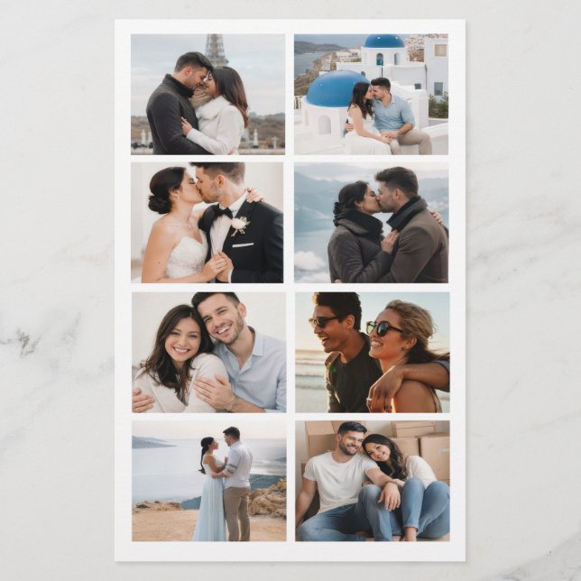 Elegant Script Couples Photo Guessing Game Design Flyer (Back)