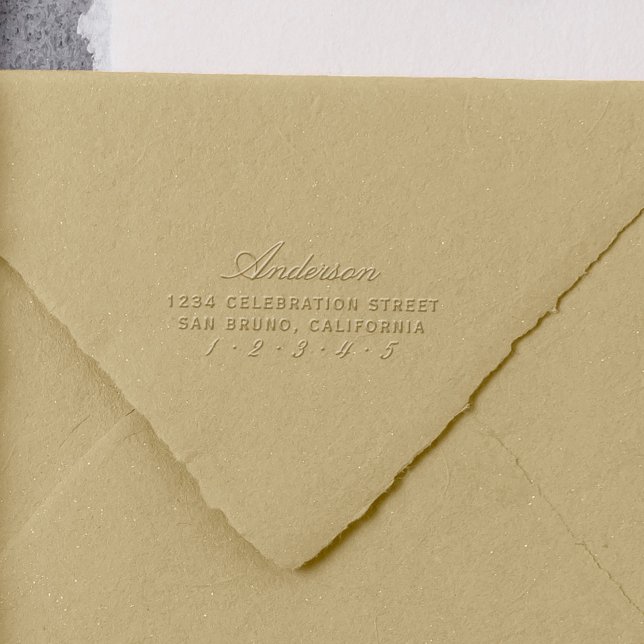 Elegant Script | Custom Modern Return Address Embosser (Creator Uploaded)