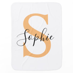 Elegant Script Custom Name Personalized Gift Baby Blanket