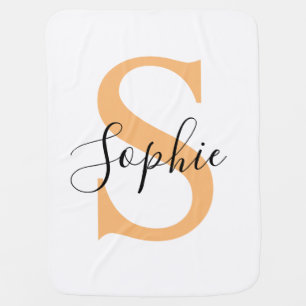 Elegant Script Custom Name Personalized Gift Baby Blanket