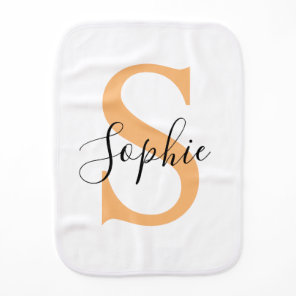 Elegant Script Custom Name Personalized Gift Baby Burp Cloth