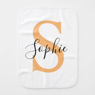 Elegant Script Custom Name Personalized Gift Baby Burp Cloth