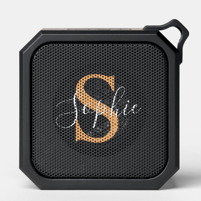 Elegant Script Custom Name Personalized Gift Bluetooth Speaker (Front)