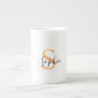 Elegant Script Custom Name Personalized Gift Bone China Mug