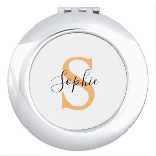 Elegant Script Custom Name Personalized Gift Compact Mirror