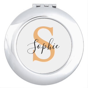 Elegant Script Custom Name Personalized Gift Compact Mirror
