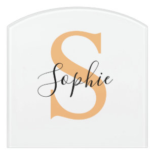 Elegant Script Custom Name Personalized Gift Door Sign