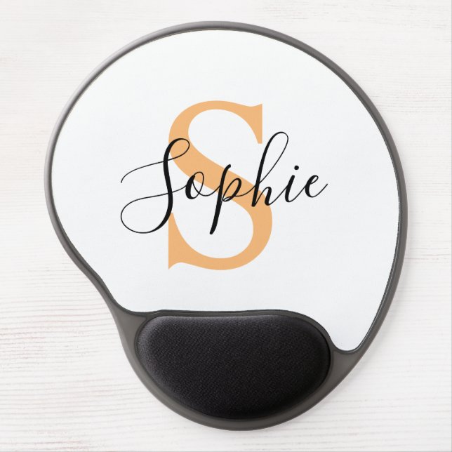 Elegant Script Custom Name Personalized Gift Gel Mouse Pad (Front)