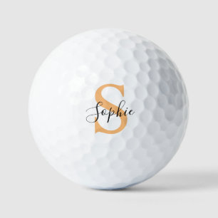 Elegant Script Custom Name Personalized Gift Golf Balls