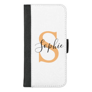 Elegant Script Custom Name Personalized Gift iPhone 8/7 Plus Wallet Case