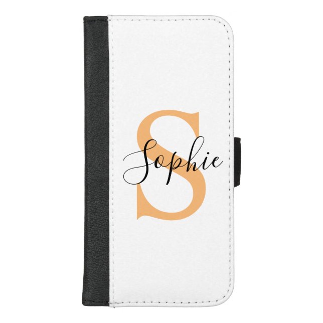 Elegant Script Custom Name Personalized Gift iPhone Wallet Case (Front)