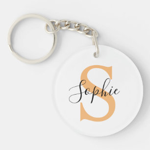 Elegant Script Custom Name Personalized Gift Keychain