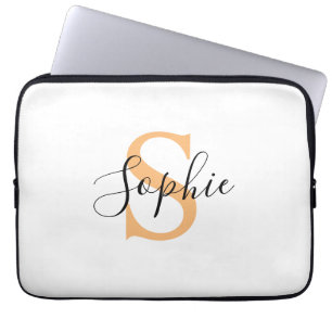 Elegant Script Custom Name Personalized Gift Laptop Sleeve