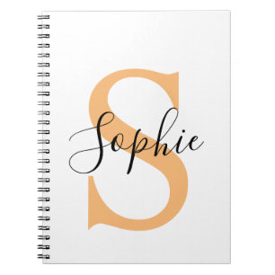 Elegant Script Custom Name Personalized Gift Notebook