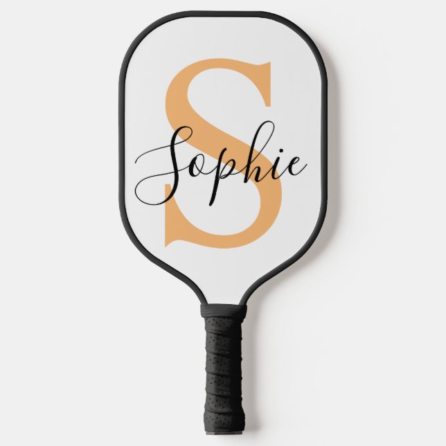 Elegant Script Custom Name Personalized Gift Pickleball Paddle (Front)