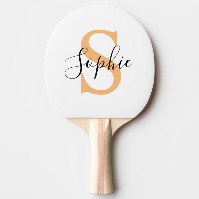 Elegant Script Custom Name Personalized Gift Ping Pong Paddle (Front)