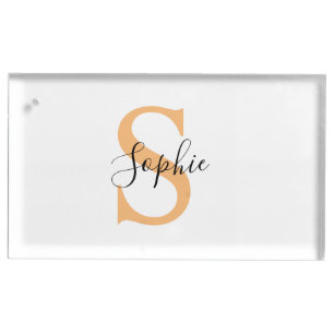 Elegant Script Custom Name Personalized Gift Place Card Holder