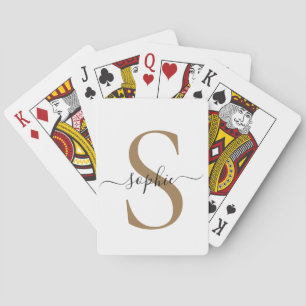 Elegant Script Custom Name Personalized Gift Poker Cards