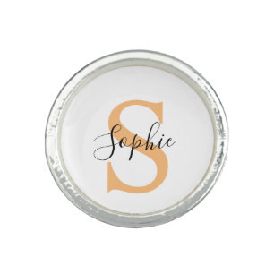 Elegant Script Custom Name Personalized Gift Ring