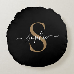 Elegant Script Custom Name Personalized Gift Round Pillow