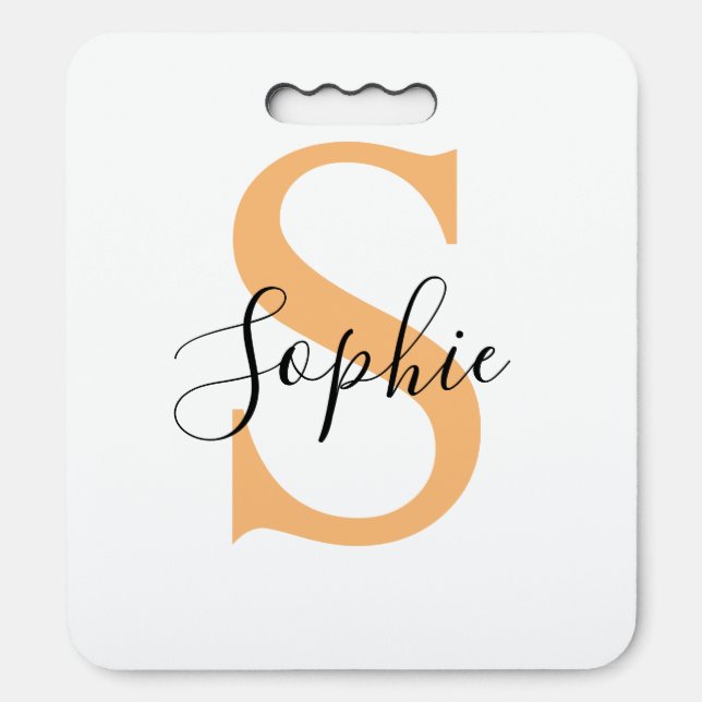 Elegant Script Custom Name Personalized Gift Seat Cushion (Front Vertical)