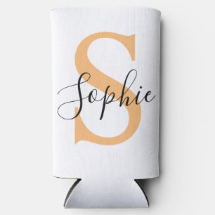 Elegant Script Custom Name Personalized Gift Seltzer Can Cooler
