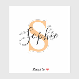 Elegant Script Custom Name Personalized Gift Sticker