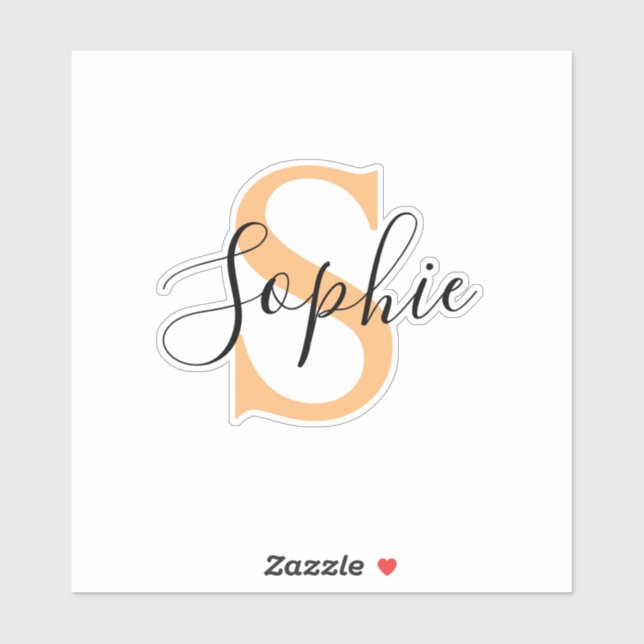 Elegant Script Custom Name Personalized Gift Sticker (Sheet)