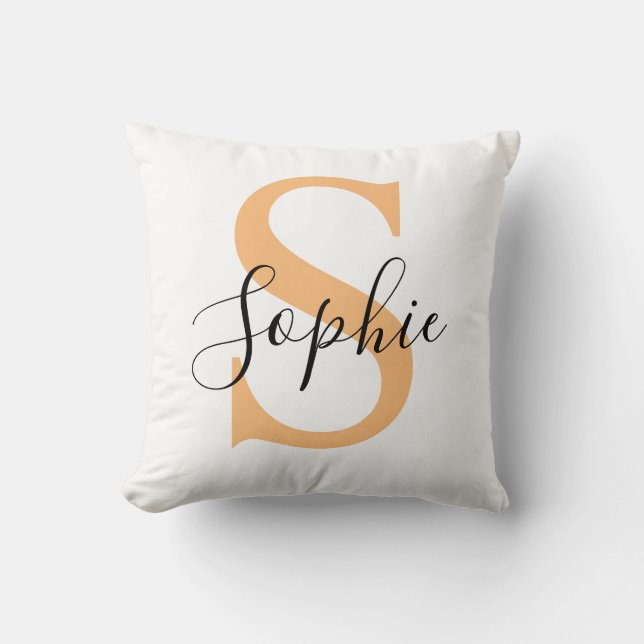 Elegant Script Custom Name Personalized Gift Throw Pillow (Front)