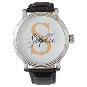 Elegant Script Custom Name Personalized Gift Watch
