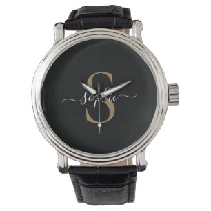 Elegant Script Custom Name Personalized Gift Watch