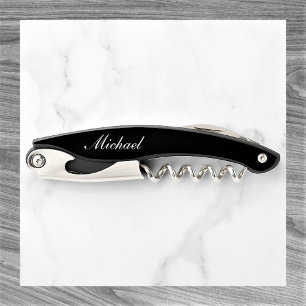 Elegant Script Custom Name Waiter's Corkscrew