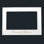 Elegant Script Custom Names Monogram Wedding Magnetic Frame<br><div class="desc">Elegant Script Custom Names Monogram Wedding Magnetic Frame.
Customizable phrase,  text,  date,  names.</div>