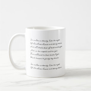 Elegant Script Custom Quote, Poem,  Song Lyrics Coffee Mug