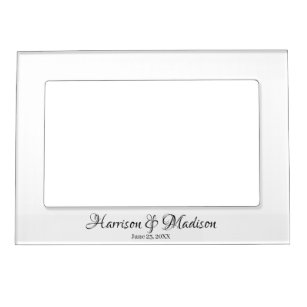 Silver Name Plate Wedding Signature Picture Frame, Zazzle