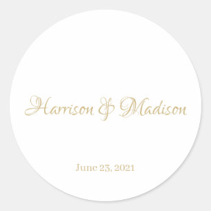 Elegant script custom Wedding favor tag stickers