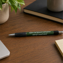 Elegant Script Dark Green Bible Verse 