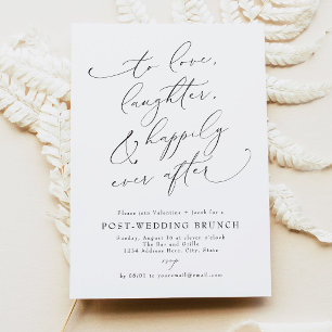 Elegant Script Day After Post Wedding Brunch Invitation