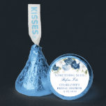 Elegant Script Dusty Blue Floral Bridal Shower Hershey®'s Kisses®<br><div class="desc">Step into the whimsical world of elegant and stylish bridal shower party supplies with our Dusty Blue Floral Bridal favor candy. The alluring design exudes a soft, romantic charm that beautifully compliments any bridal shower or wedding reception theme. TIP: Matching wedding suite cards like RSVP, wedding programs, banners, tapestry, gift...</div>
