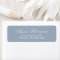 Elegant Script Dusty Blue Return Address