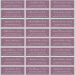 Elegant Script Dusty Mauve Wedding Guest Address Sticker<br><div class="desc">Modern Elegant Script Dusty Mauve Minimalist Wedding Guest Name Address custom personalized Labels Stickers on mauve or dusty plum purple color background. The guest name is written in a cursive swirly hand lettered swash tail font script. This has 24 stickers.</div>