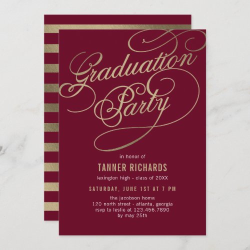 Elegant Script EDITABLE COLOR Graduation Card