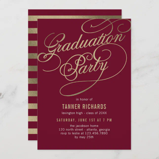 Elegant Script EDITABLE COLOR Graduation Card | Zazzle