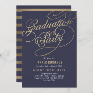Elegant Script EDITABLE COLOR Graduation Invite