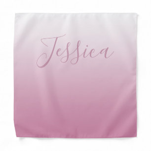 Elegant Script & Editable Pink (any color) Ombre Bandana