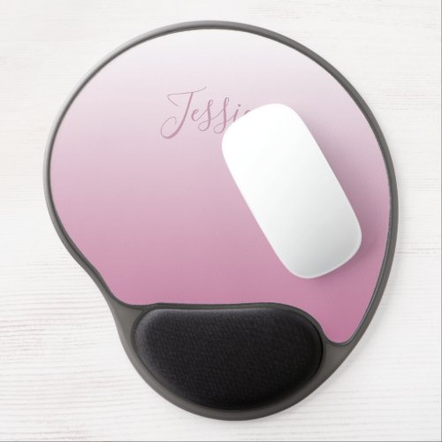 Elegant Script  Editable Pink any color Ombre Gel Mouse Pad