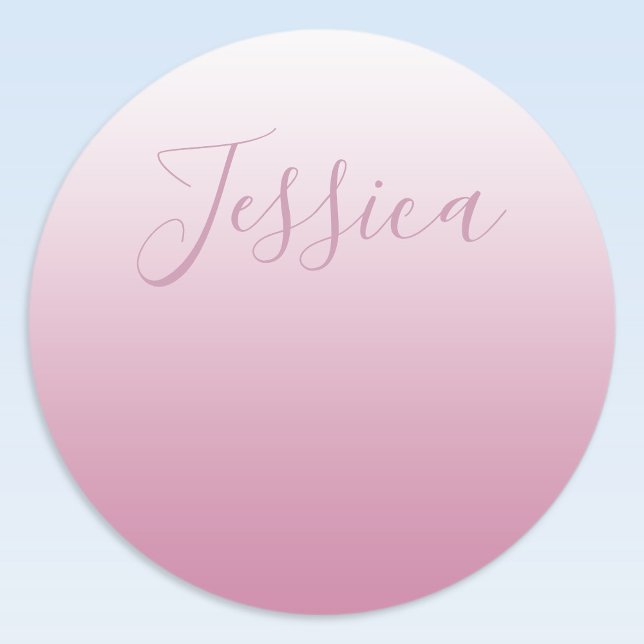 Elegant Script & Editable Pink (any color) Ombre Labels (Creator Uploaded)