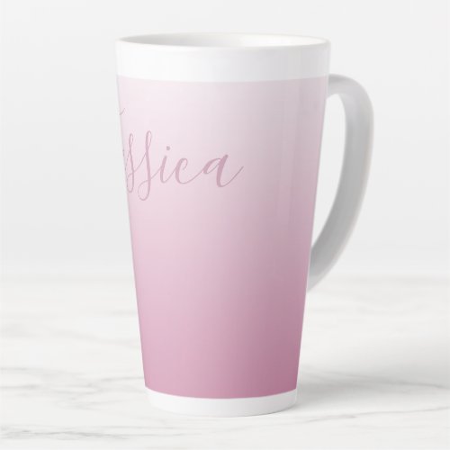 Elegant Script  Editable Pink any color Ombre Latte Mug